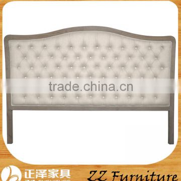 European country style Solid Wooden Fabric Button antique tufted bed headboard