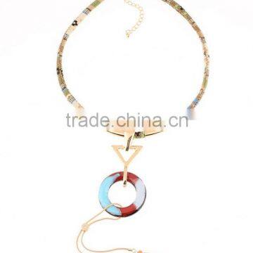 Fashion jewelry long chain necklace with soft tube pvc decorated tassel pendant necklace,gold filled soft tube necklace