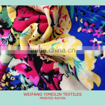 Printed rayon fabric for dress