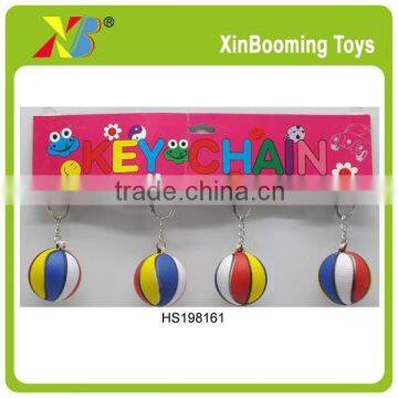 4PCS PU Toy Ball Keychain for Promotion