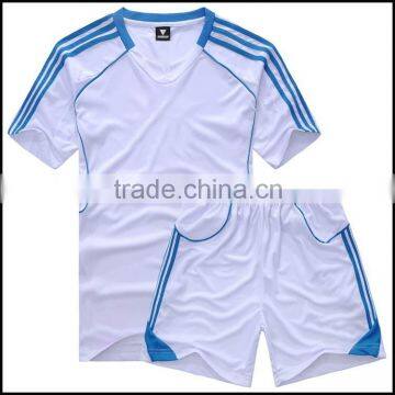 The latest design cheap and fashion dry fit sport shirt and soccer team wear and soccer uniform set