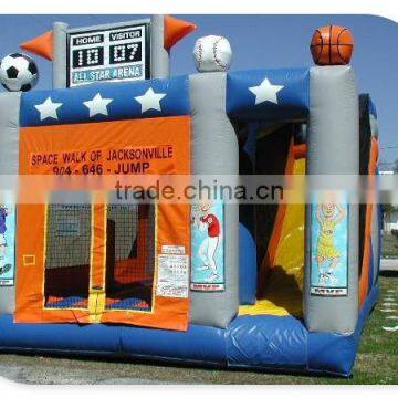 Commercial grade inflatable combo Sport bouncer with slide