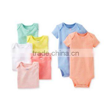 China Manufacturer Newborn Baby Casual 100% Cotton Solid Color Rompers