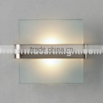 UL CUL Listed Hotel Square Wall Sconce With Frosted Glass Shade For Bathroom W30078