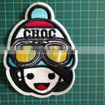 cartoon embroidered and heat transfer apparel accessory sticker