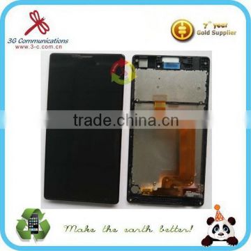 original new lcd for Xperia T3 display screen touch assembly with frame black white purple for Sony