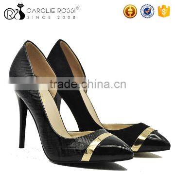 Lady pointed toes black pencil high heel pumps shoes for women