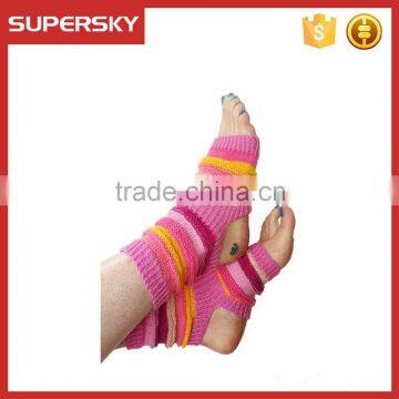 V-107 Hand knitted dance pilates ballet yoga socks/pedicure socks/flip-flop socks