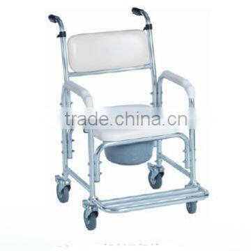 BS - 597 Commode Chair With Wheels Hospital Commode Chair