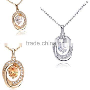 fashion luxury crystal necklaces pendants gold for women