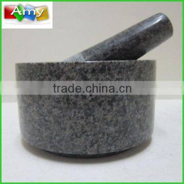 speckled granite stone mortar and pestle