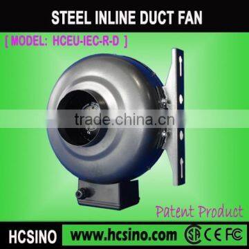 Galvanized steel 120v or 230v external rotor motor circular duct fan