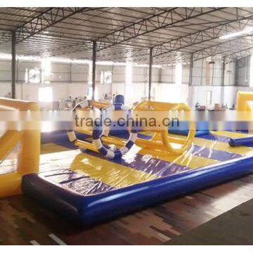 Customized indoor new inflatable water soap soccer field for sale