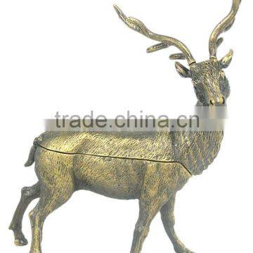 Deer Jewelry/Trinket Box, Made of Metal-alloy