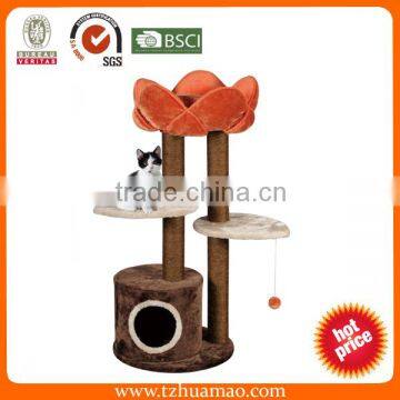 Huamao eco-friendly pet products &cat tree with flower