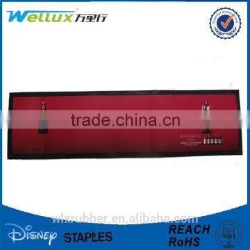 Factory Supply Promotional Sublimation Printed Bar Runner Custom Rubber Bar Rail Mat