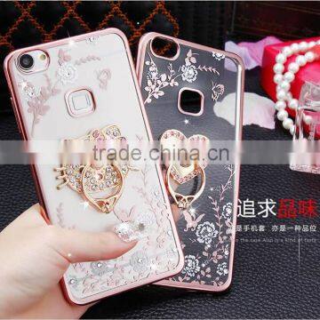 3D Cartoon Chrome Metal Kickstand Soft TPU case For Huawei P9/P9 plus/P9 Lite/P8/P8 Lite