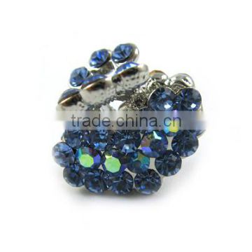 SpeciaL Blue Flower Claw Rhinestone Alloy Hair Clip Jaw Hairpin