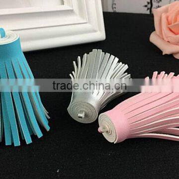 Mix Colors Suede Tassels Pendants With Macrame Fit Jewelry Accessory photo-4