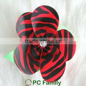 High Quality Cute Printed Polyester Baby Clips With Bead photo-2