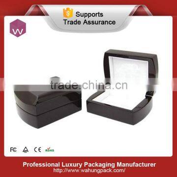 Fancy Lacquered Small Wood Cufflink Box Black Cuffink Wooden Box Hot Sale