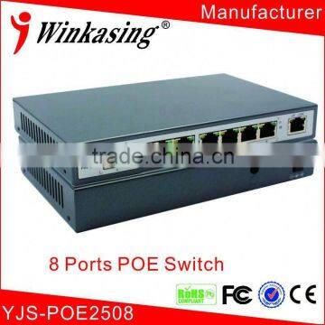 9 Port POE switch with 8 POE ports 15.4W 8 port POE switch