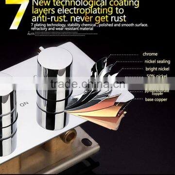 Bathroom Accessories 5 Function Brass Chrome Thermostatic Valve High Flow Water Faucet photo-2