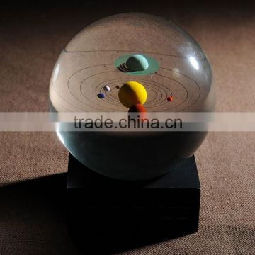 Decorative crystal ball with galaxy laser engraving