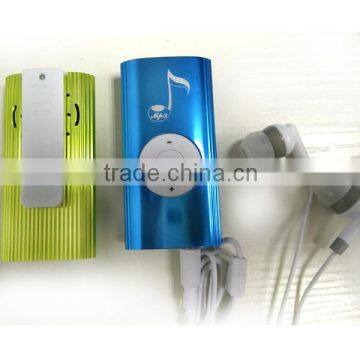 built in speaker clip mini mp3 player with micro sd card slot