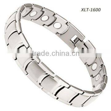 XLT-1600 Super Strong Neodymium Magnetic Bracelet, Men's Magnetic Bracelet for Therapy Silver Colored