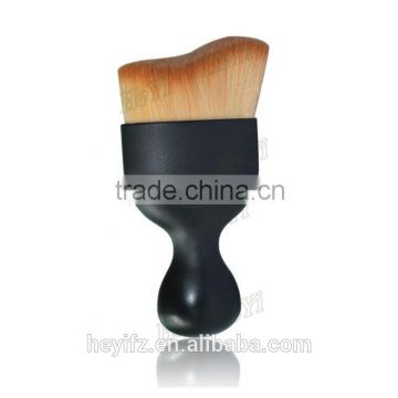 2016 New Arrival Hot Sell Flat Handle Curved Foundation Brush Contour Brush