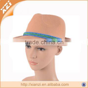 Ribbon & Rope Accessory Type and Fashion fedora hat, Plain Dyed Pattern wholesale hat panama