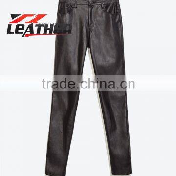 Autumn Winter Thicken Fashion Pencil Pant Ladies Leather Casual Pants Women 5363 photo-5