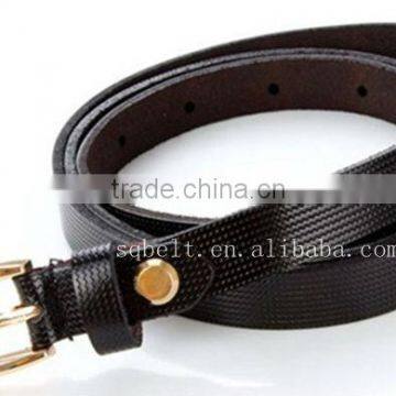 2015 New hot fashion PU leather pin buckle skinny belt