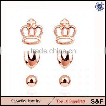 Cheap Three Different Wear Earring New Products Gold Wholesale Mexican Jewelry