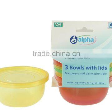 3 Pack Semi Disposable Bowls with Lids