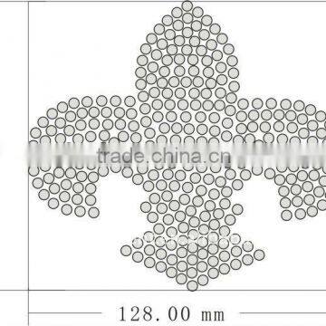 hot fix rhinestone motif fleur de lis