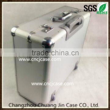 Easy carrying aluminum trolley tool case with wheels aluminum board chassis