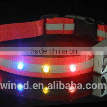 Unique pet products dog safety light collar retractable string