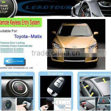 Remote Security Electronic Car Alarm System Keyless Go Button Start and Autmatic Windows Close for Toyota Matrix