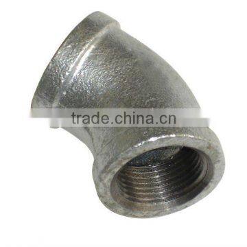 galvanized malleable 45 deg banded elbow