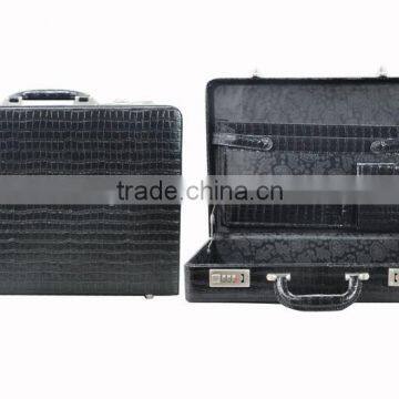 PVC leather Briefcase Carry Business Lock Attach Case 8025A140007