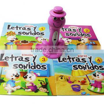 2015 Hot sale electronic toy of reading pen for kids' Spanish learning