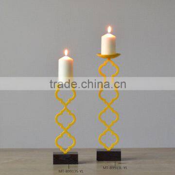 European Style Yellow Candle Holder Hot Selling Design