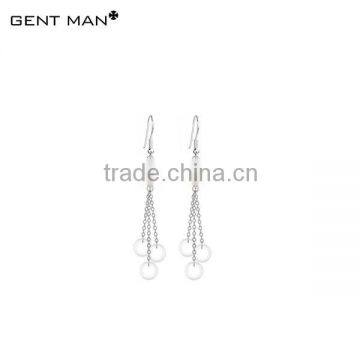 Wholesale 316L stainless steel top ear earrings with zirconia ceramic