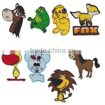 Horse patches/fox patches/lion patches/different kinds of embroidered animal patches for sale