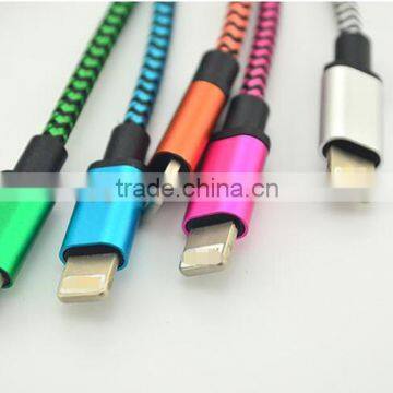 1/2/3M Braided Fabric USB Data&Sync Charger Cable For IPhone5 5S 6 6S IPad2 3
