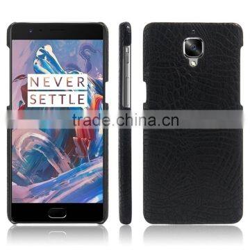 C&T Black PU Leather Back Cover Case Shell for Oneplus 3