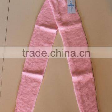 kids plain pink knitted long leg warmer