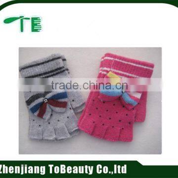 girl's fashion knitting fingerless glove